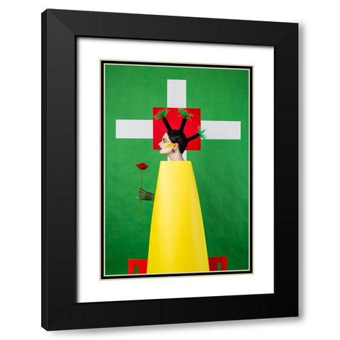 Untitled Black Modern Wood Framed Art Print with Double Matting by Smirnov, Sergei