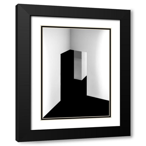 Untitled Black Modern Wood Framed Art Print with Double Matting by Schuster, Inge