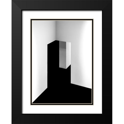 Untitled Black Modern Wood Framed Art Print with Double Matting by Schuster, Inge