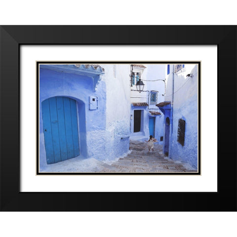 Child Blues Black Modern Wood Framed Art Print with Double Matting by Bruno, Giacomo