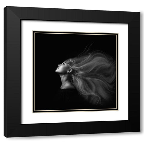 ... Black Modern Wood Framed Art Print with Double Matting by Rise, Zachar