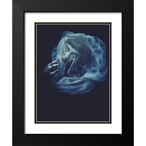 Drowning Black Modern Wood Framed Art Print with Double Matting by Renzulli, Antonella
