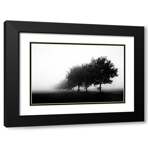 Foggy Day Black Modern Wood Framed Art Print with Double Matting by Buchmann, Oliver