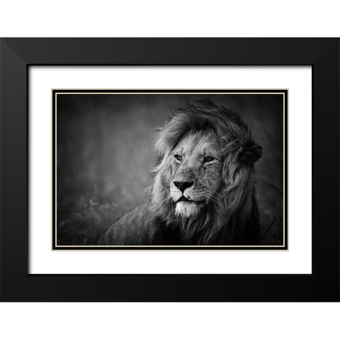 Regal Black Modern Wood Framed Art Print with Double Matting by Alnaser, Mohammed