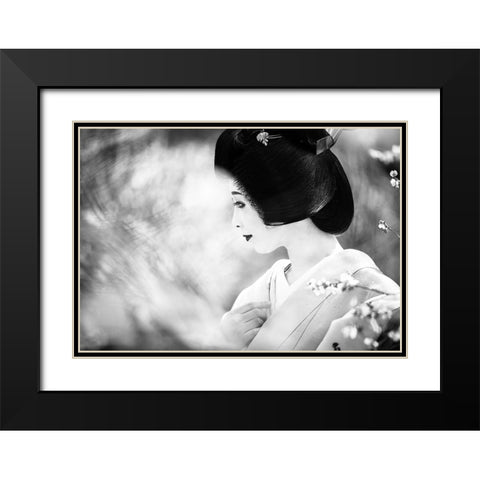 Daydream Black Modern Wood Framed Art Print with Double Matting by MATSUNAGA, TORU