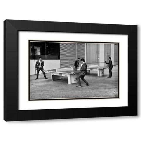 Morning Break Black Modern Wood Framed Art Print with Double Matting by Carlos