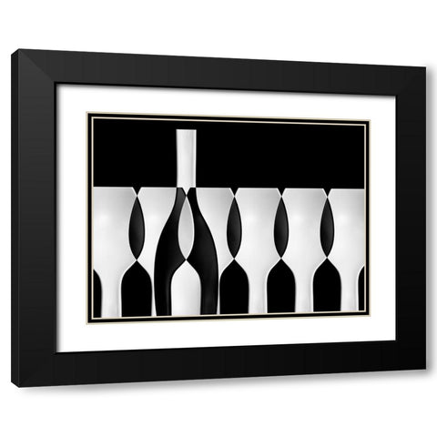 Spoons Abstract: Bottles Glasses Candles II Black Modern Wood Framed Art Print with Double Matting by Hammer, Jacqueline