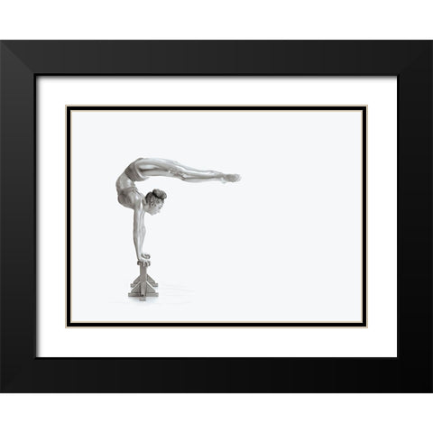 Gymnastics Series - Mexican Balance Black Modern Wood Framed Art Print with Double Matting by Ashton-Jones, Howard