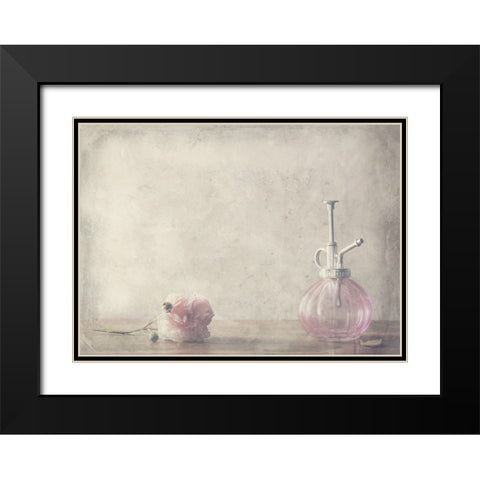 Stay Black Modern Wood Framed Art Print with Double Matting by Devos, Delphine