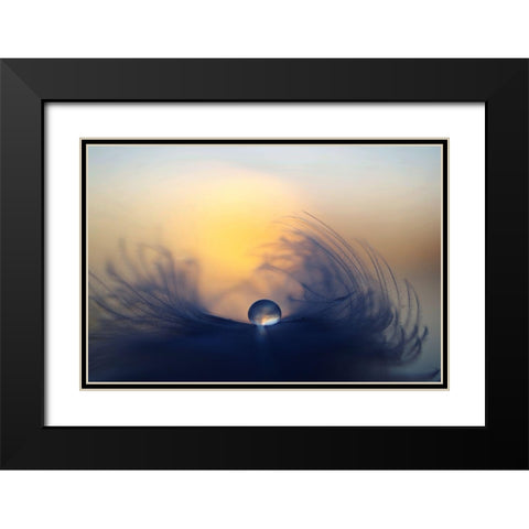 Morning Black Modern Wood Framed Art Print with Double Matting by Loorits, Peep