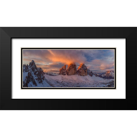 The Story Of The One Sunrise Black Modern Wood Framed Art Print with Double Matting by Shcherbina, Valeriy