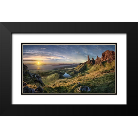 The Old Man Of Storr Black Modern Wood Framed Art Print with Double Matting by Schweiger, Christian