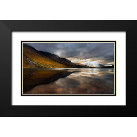 Breakthrough Black Modern Wood Framed Art Print with Double Matting by Fan, John