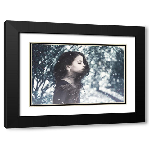 Free Spirit Black Modern Wood Framed Art Print with Double Matting by Rozenzvig, Carmit