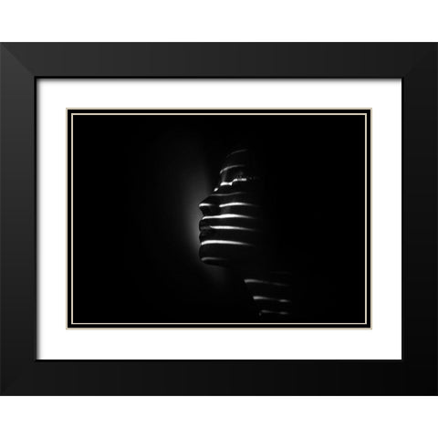 Siputri Black Modern Wood Framed Art Print with Double Matting by Yudhi Winarno, Teguh