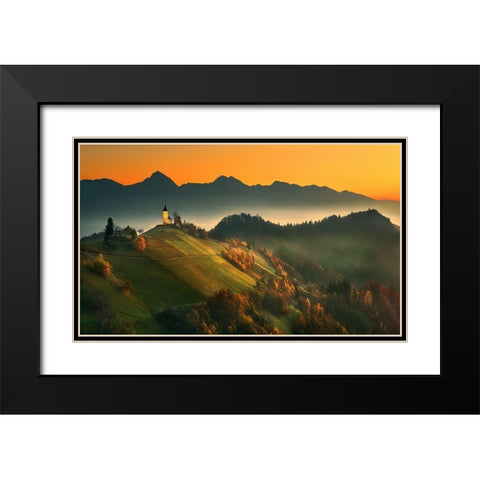 Slovenian Autumn... Black Modern Wood Framed Art Print with Double Matting by Browko, Krzysztof