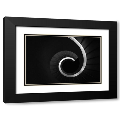 The Golden Age Black Modern Wood Framed Art Print with Double Matting by Correia, Rui