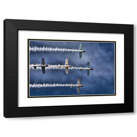 The Aerostars Black Modern Wood Framed Art Print with Double Matting by Saglien, Knut