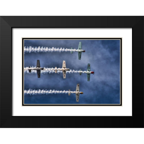 The Aerostars Black Modern Wood Framed Art Print with Double Matting by Saglien, Knut