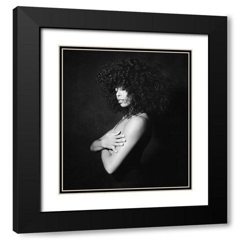 Wishfull... Black Modern Wood Framed Art Print with Double Matting by Dijck, Bianca