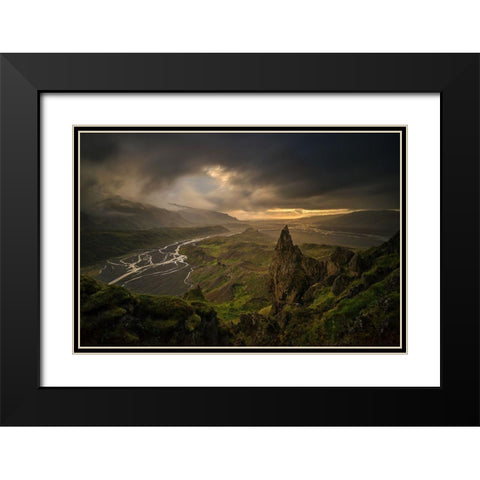 Valahnaokur Black Modern Wood Framed Art Print with Double Matting by Kruczynski, Wojciech