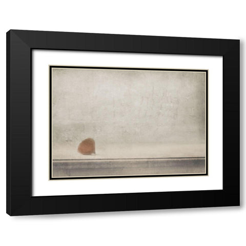 Solitude Stands By The Window Black Modern Wood Framed Art Print with Double Matting by Devos, Delphine