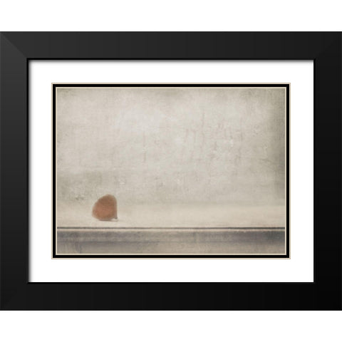 Solitude Stands By The Window Black Modern Wood Framed Art Print with Double Matting by Devos, Delphine