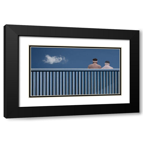 The Fence Black Modern Wood Framed Art Print with Double Matting by Vangindertael, Luc