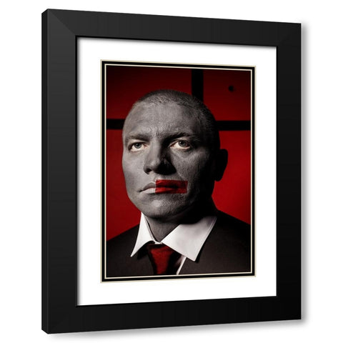 Untitled Black Modern Wood Framed Art Print with Double Matting by Smirnov, Sergei