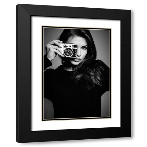 Svetlana Black Modern Wood Framed Art Print with Double Matting by Clemen, Rod