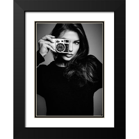 Svetlana Black Modern Wood Framed Art Print with Double Matting by Clemen, Rod