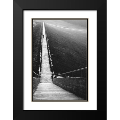 Untitled Black Modern Wood Framed Art Print with Double Matting by Kos, Rafael