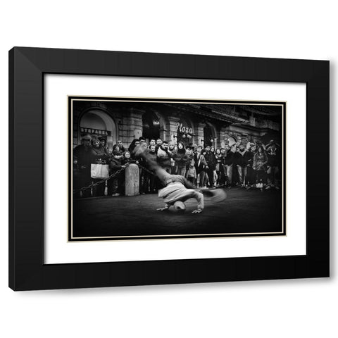 Untitled Black Modern Wood Framed Art Print with Double Matting by Grambone, Antonio