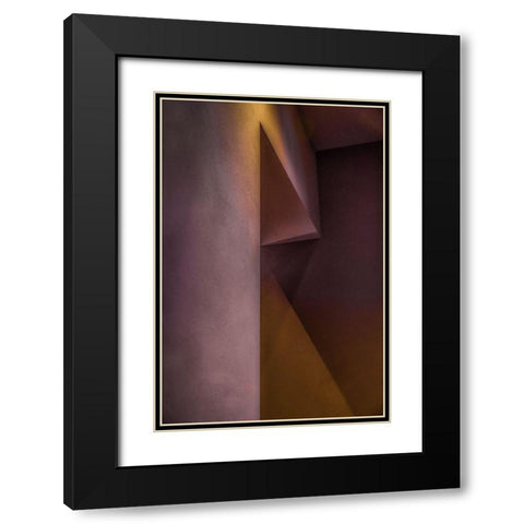 Untitled Black Modern Wood Framed Art Print with Double Matting by Schuster, Inge