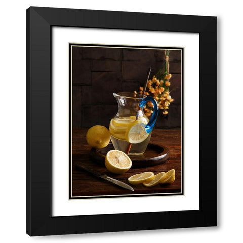 Life And Lemons... Black Modern Wood Framed Art Print with Double Matting by Laercio, Luiz
