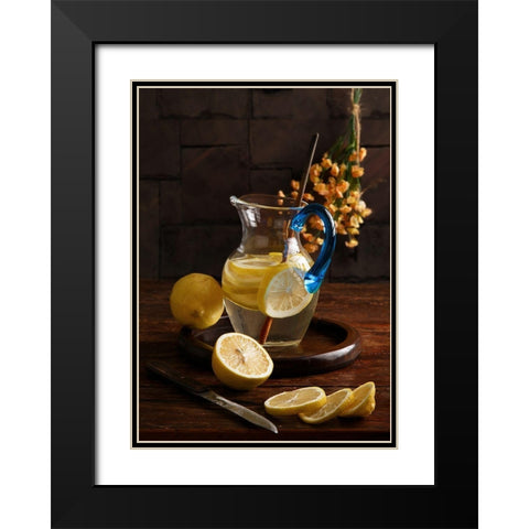 Life And Lemons... Black Modern Wood Framed Art Print with Double Matting by Laercio, Luiz