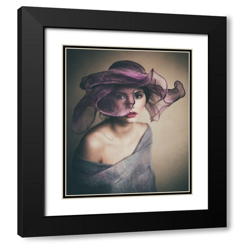 Jo Black Modern Wood Framed Art Print with Double Matting by Russocka, Magdalena