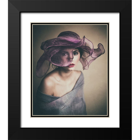Jo Black Modern Wood Framed Art Print with Double Matting by Russocka, Magdalena