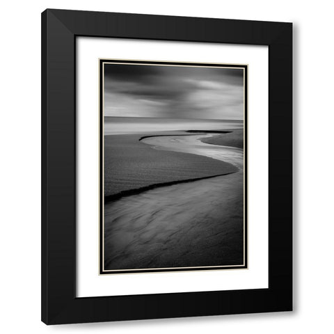 The Serpent Black Modern Wood Framed Art Print with Double Matting by Economou, Costas