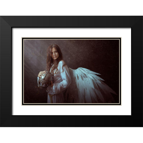 Unhumility Black Modern Wood Framed Art Print with Double Matting by Goncharova, Angelina