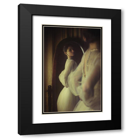 Mora Black Modern Wood Framed Art Print with Double Matting by Russocka, Magdalena