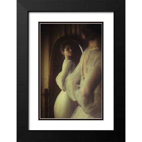 Mora Black Modern Wood Framed Art Print with Double Matting by Russocka, Magdalena