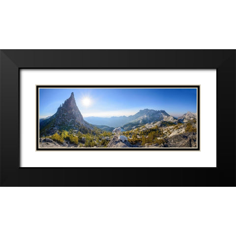 Enchantment: Prusik Pass Panorama Black Modern Wood Framed Art Print with Double Matting by Deng, Yumian