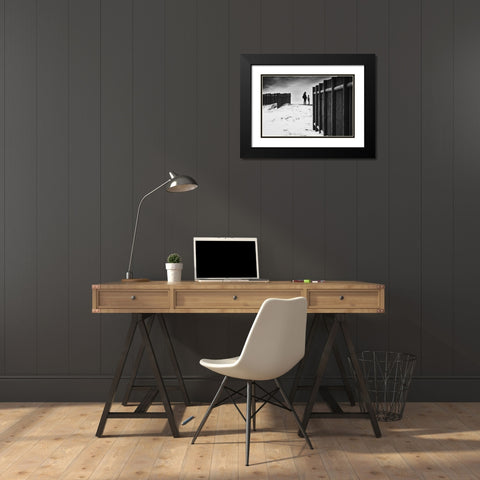 Ill Be There When The Sun Goes Down Black Modern Wood Framed Art Print with Double Matting by Correia, Rui