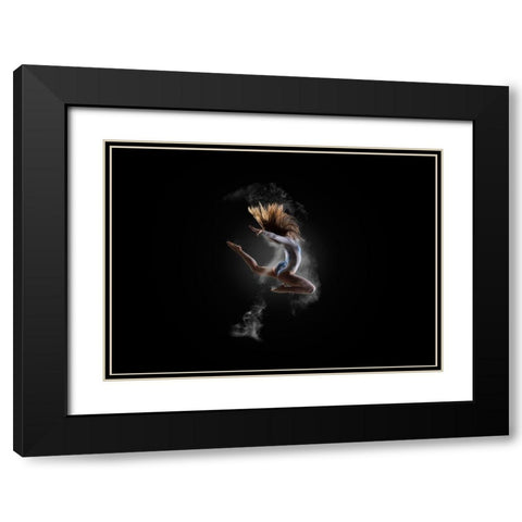 G I A D A D U S T Black Modern Wood Framed Art Print with Double Matting by Petracci, Marco