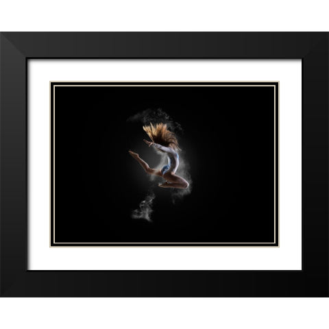 G I A D A D U S T Black Modern Wood Framed Art Print with Double Matting by Petracci, Marco