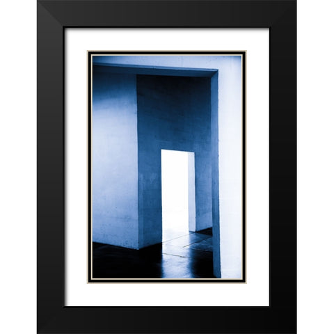 Untitled Black Modern Wood Framed Art Print with Double Matting by Schuster, Inge