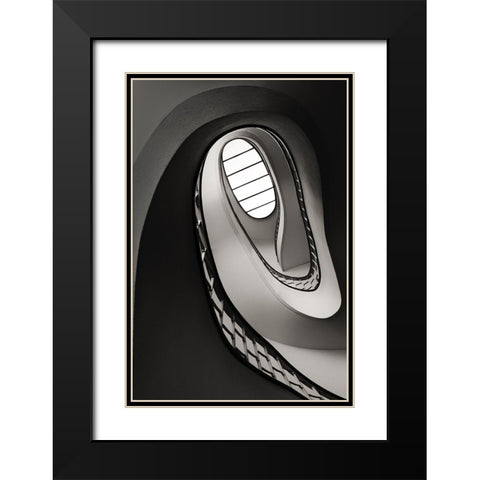 Up Black Modern Wood Framed Art Print with Double Matting by P Neto, Filipe