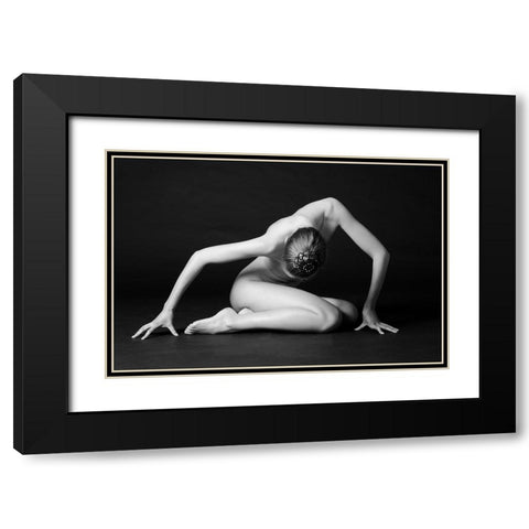 Rubia Black Modern Wood Framed Art Print with Double Matting by AndyD10
