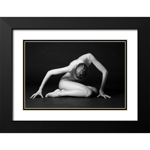 Rubia Black Modern Wood Framed Art Print with Double Matting by AndyD10